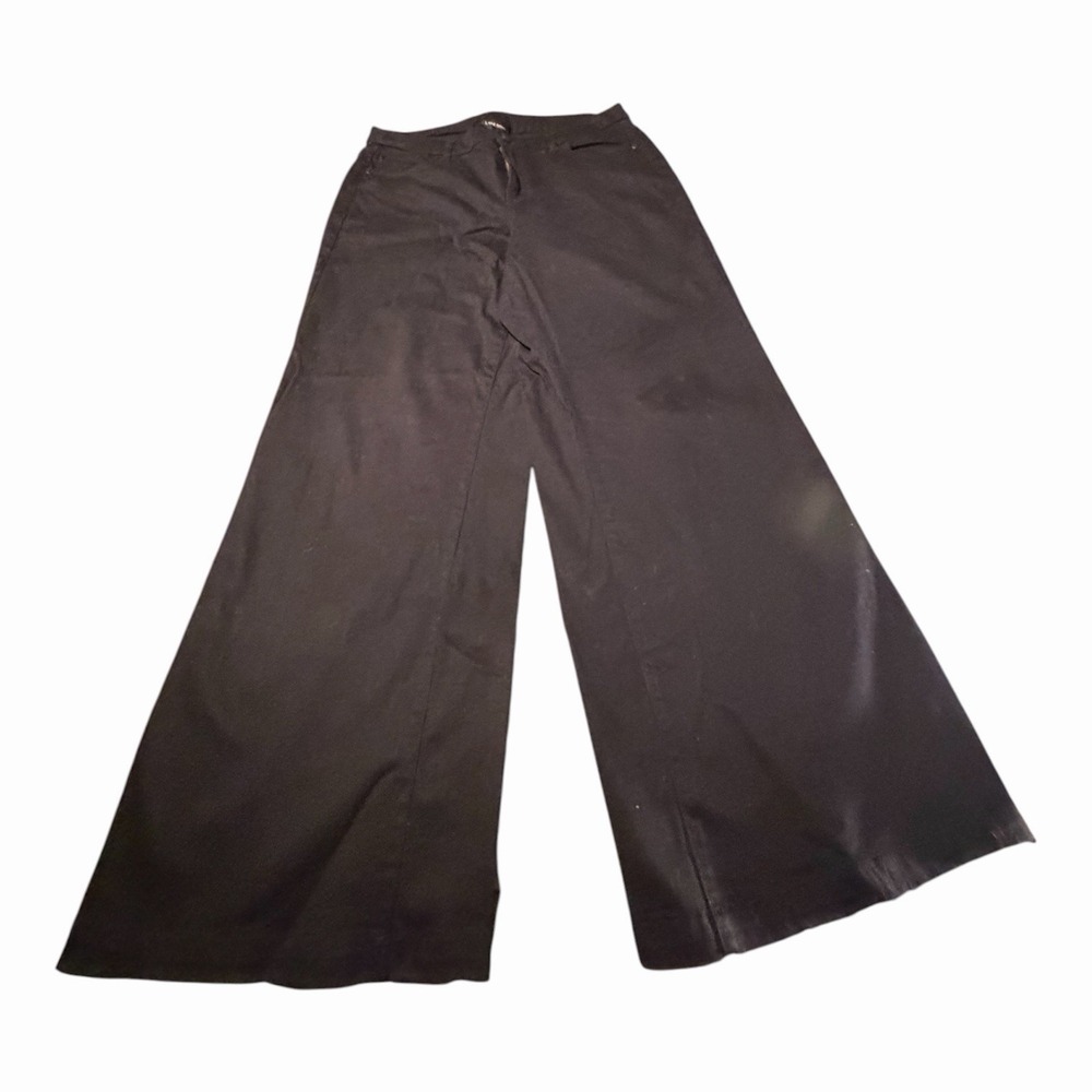 Lane Bryant black wide leg jeans size 18 lightweight high rise stretch Boho